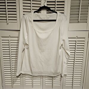 SHEIN Classic White Long Sleeve Top